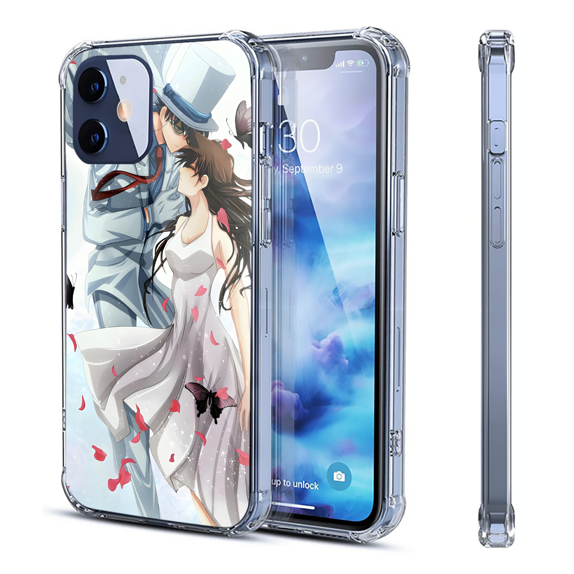 （画像用） 名探偵コナン Detective Conan 【iPhone 12シリーズ対応】透明スマホケース（クリアソフトケース）